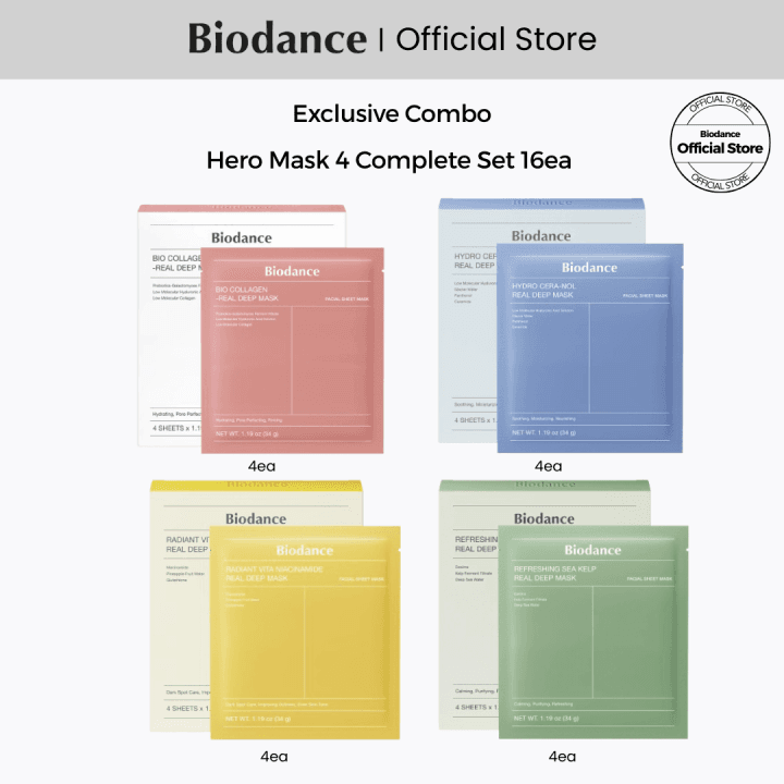 Biodance Hero Mask 4 Complete Set [16EA]